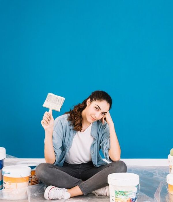paint-concept-with-sitting-woman-buckets_23-2147703583